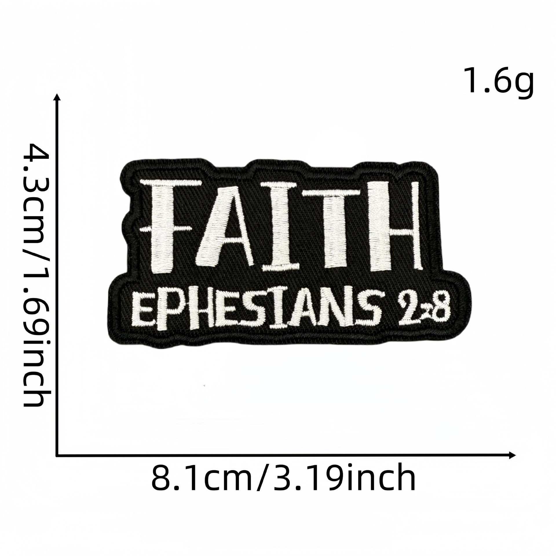 Wholesale Black and white English embroidered patch accessories